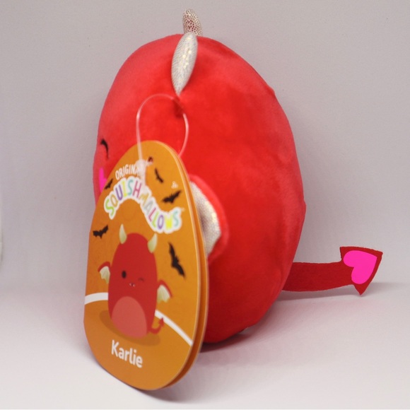 Custom Glow in the Dark Valentine’s Karlie Devil Bat Squishmallow Toy - Picture 8 of 8